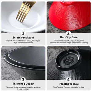 Ciotole in Melamina Bicolore, Vendita all'Ingrosso, Ciotola Rotonda Ecologica, Stoviglie Infrangibili per Ristoranti, Ciotola per Noodles di Grado Alimentare - Product Image 4