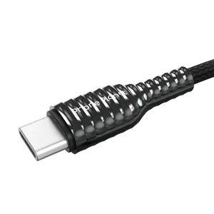 Neues Design Gewinde form Geflochtenes Kabel USB Typ C zu USB 2.0 Ein männliches Daten ladekabel
