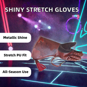 Skinny Outdoor Four Seasons PARTY <b>Long</b> <b>Glove</b> Punk Rock Hip Hop Jazz Disco Dance Shiny Metallic Mittens - Product Image 2