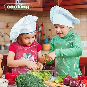 HuamaohengchunDisposable <b>Aprons</b> for Kids - Clear <b>Plastic</b> <b>Aprons</b> Kids Art Disposable Waterproof Smocks for Painting, Cooking 200P - Product Image 6