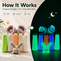 Fil Lumineux Écologique pour Broderie, Chapeaux, Pinces à Cheveux, Accessoires pour Enfants - Couleurs Personnalisables, Fil à Crocheter Luminescent en Stock