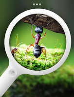 Handheld Illuminated Lighted Magnifying Glass with 20Leds, 3 Light Modes & Rechargeable USB Magnifier Seniors