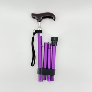 Bastón <span class=keywords><strong>de</strong></span> aleación con mango <span class=keywords><strong>de</strong></span> lujo único <span class=keywords><strong>de</strong></span> <span class=keywords><strong>madera</strong></span> bastón plegable y telescópico <span class=keywords><strong>para</strong></span> asistencia a ancianos bastón portátil - Product Image 6
