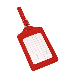 Custom Waterdicht Bagagelabel Instapkaart Zending Pu Tags