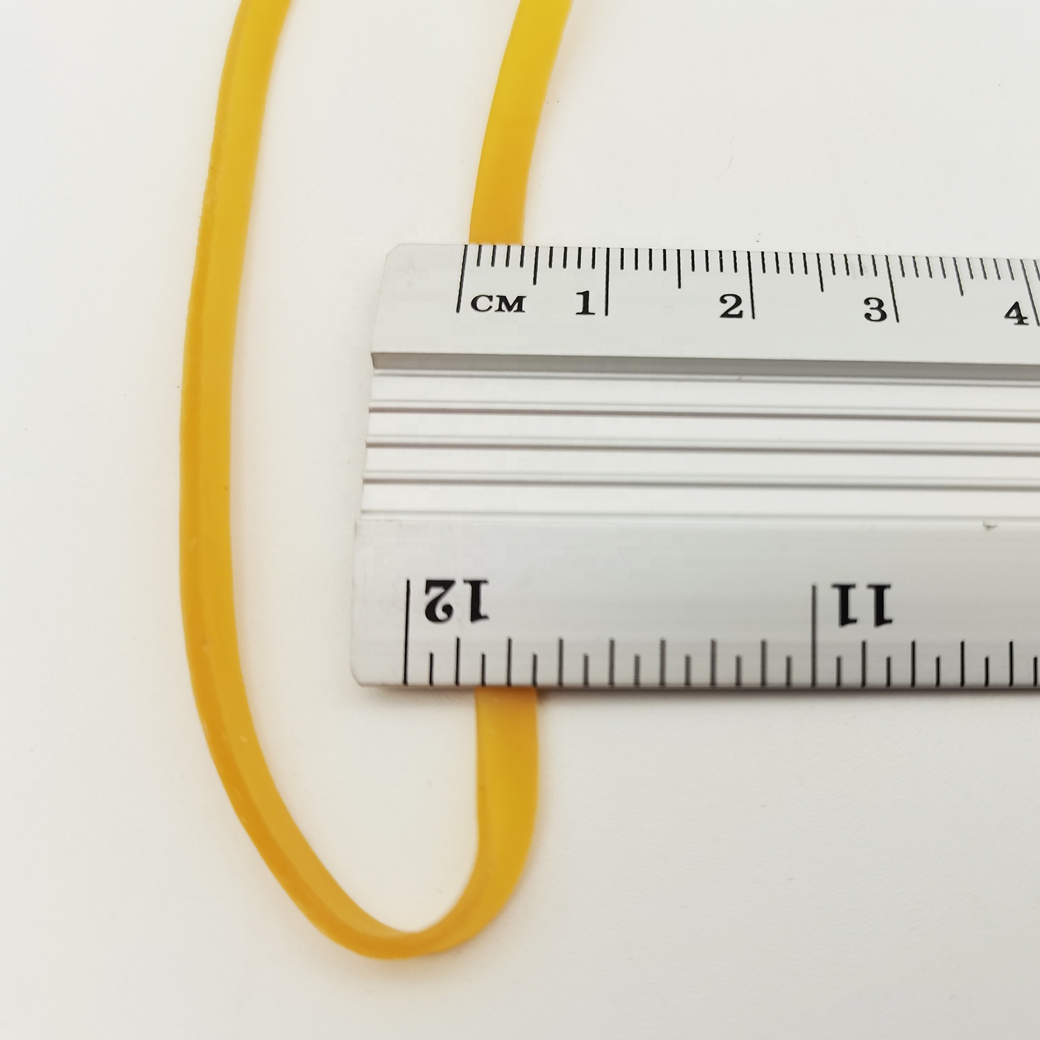 High Quality Custom Yellow Silicone Lanyards Solid Color Flat Nature Elastic Rubber Bands for Money Machine Packaging Premium Image 4