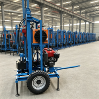 Foreuse portable compacte pour puits d'eau, machine de forage mini hydraulique diesel pour l'approvisionnement en eau domestique et agricole