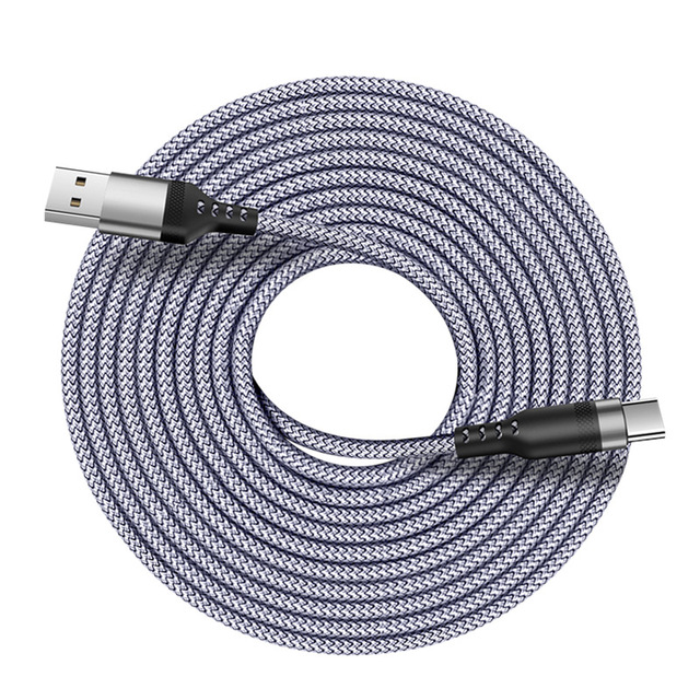 Nylon Braided USB Type-C Cable 3A Fast Charging Data Cable for iPhone & Earphones Compatible with iOS Devices