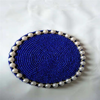 Vente directe d'usine traitement et tapis perlé personnalisé fait à la main tasse Matdishes disque Pad dîner drapeau tapis de Table thé tapis de Table 221