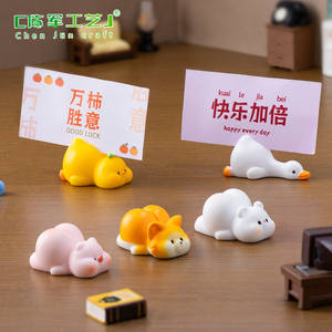 Weij Adorables petits cochons, canards, porte-panneaux Pippi, maison de poupée, accessoires décoratifs DIY, petits ornements pour voiture et table - Product Image 2
