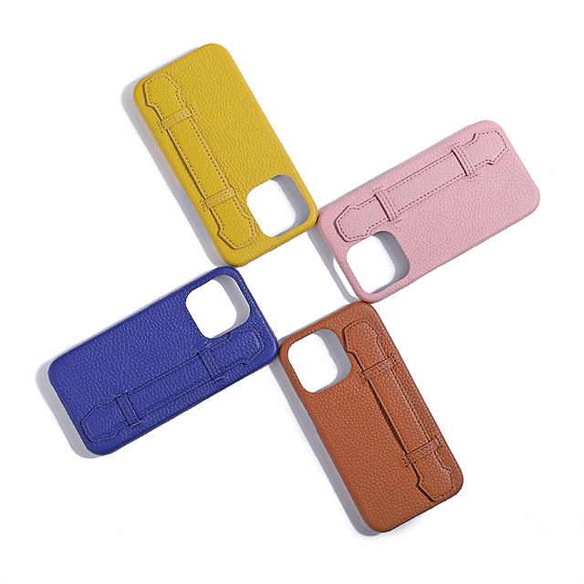 Best Selling Premium Painting Edge Craft Leather Phone Case for iPhone 15 Pro Max Cover Mobile Phone Cases Leather with Strap