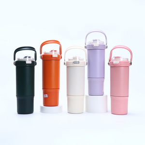 Tumbler Personalizzato da 30oz a Doppio Strato in Acciaio Inox 316, Tazza in Ceramica Portatile Stile Americano con Cannuccia, Nuovo <span class=keywords><strong>Design</strong></span> per Caffè - Product Image 1