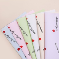 Kertas Pembungkus Buket Bunga Segar Grosir Bahan BOPP Kemasan Hadiah & Buket Floral DIY Cetak Hati Inggris