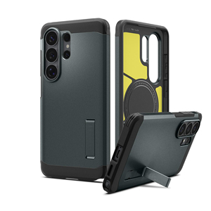 Étui de téléphone magnétique antichoc pour Samsung avec béquille et protection d'objectif en TPU PC - Product Image 1