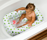 Inflatable Baby Bathtub Mini Portable Toddler Inflatable Bathtub Non Slip Infant Shower Basin for Kids Bath Best Gift