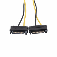 Cable de Alimentación SATA Personalizado de 6 Pines para Tarjeta de Video PCI Express, Arnés de Cables Adaptador, Conectores de Alimentación SATA de 15 Pines