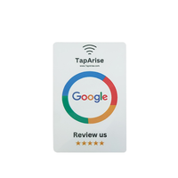 Carte de commentaires Google NFC personnalisable avec impression sur mesure, programmable, pour laisser un avis 5 étoiles, code QR, carte de médias sociaux pour les entreprises locales