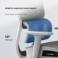 Chaise de bureau ergonomique moderne en tissu avec accoudoirs 3D, confortable pour une longue séance assise à domicile