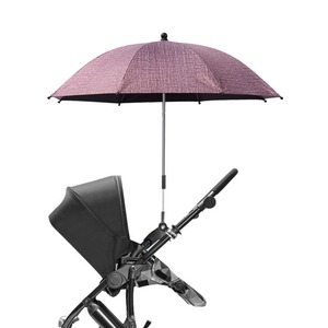 Ngoài trời Chống UV vinyl xe đẩy parasol Kem chống nắng ô với in logo trẻ sơ sinh xe đẩy parasol - Product Image 3