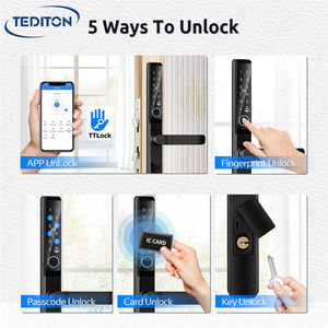 Tediton <span class=keywords><strong>Serure</strong></span> de Porte Inteligente Pour Porte Extérieure Numérique Ttlock Biométrique Intelligent Serrures de Porte Coulissante - Product Image 3