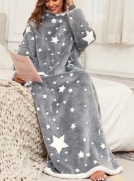 Sudadera con Capucha Tipo Manta Extra Grande y Acogedora, de Franela y Sherpa, con Mangas, OEM ODM - Product Image 6