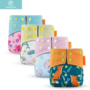 Happyflute bamboo charcoal cloth diaper reusable pocket diaper Include Insert