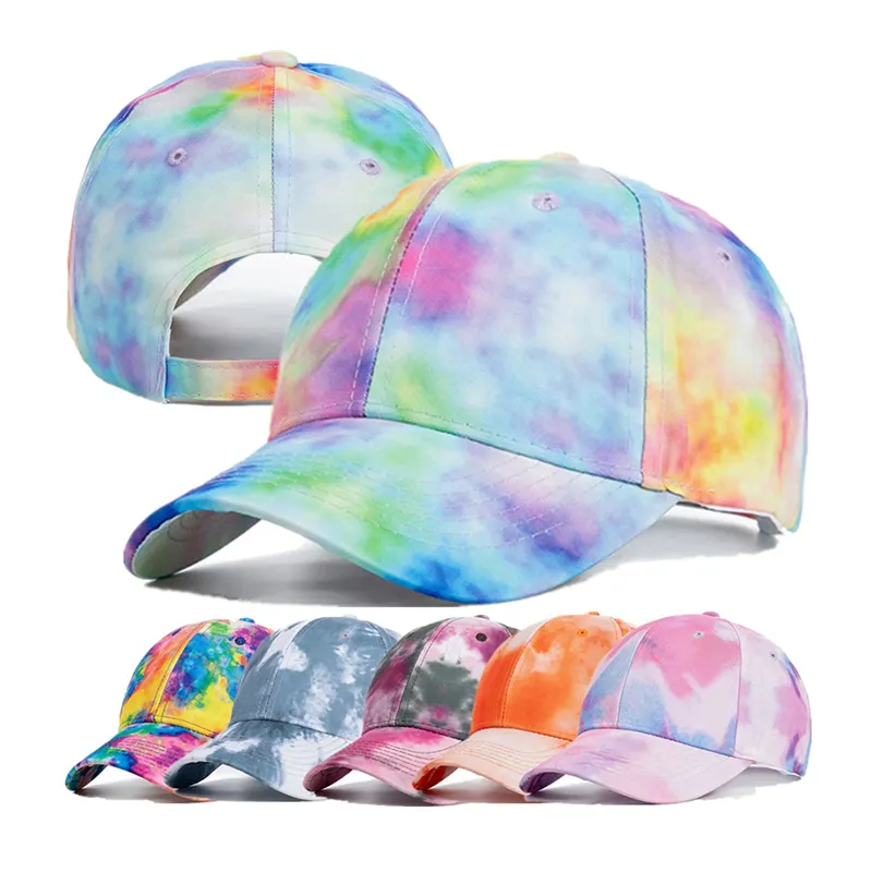 قبعة نسائية عصرية جديدة للخروج بالخارج مطبوع عليها ألوان غير منتظمة للخروجات اليومية