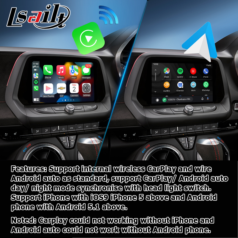 Android/interfaz carplay para Chevrolet Camaro 2016-2018 con el sistema auto androide del mylink de la navegación de los gps por Lsailt