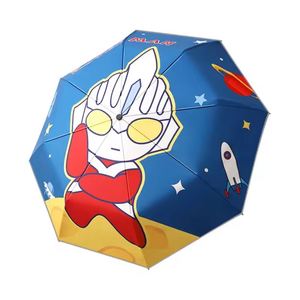 Parapluie de protection solaire et de pluie pour enfants au design de dessin animé, parapluie anti-UV pour hommes et femmes, vente en gros pour tous les âges - Product Image 1