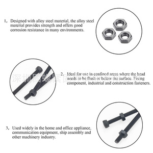 M3 Hex Socket Head Cap Screws Nuts Kit 12.9 Grade Alloy Steel 200pcs Boxed Set - Product Image 3
