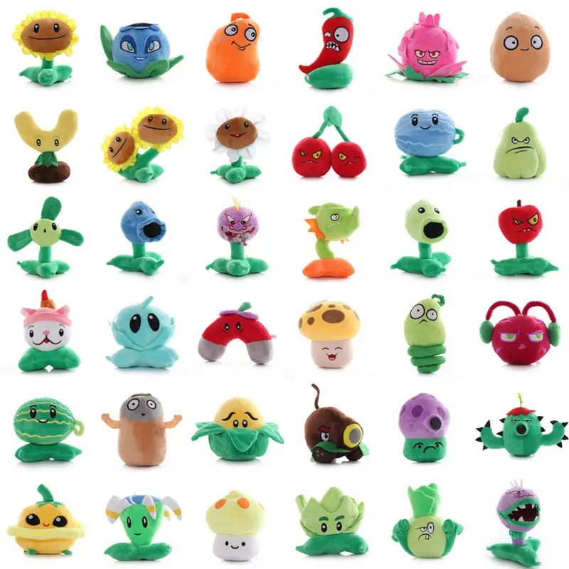 DIHAO 100 Styles PVZ Stuffed Zombie Toys Birthday Halloween Game Fans Plants Vs Zombies Plush Gift for Kids Eco-friendly Cartoon