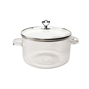 Heavy Duty Glass <b>Saucepan</b> with Lid for Soup and Milk Bulk Deal for Hospitality & Gift Industry for Cooking Pot - Product Image 2