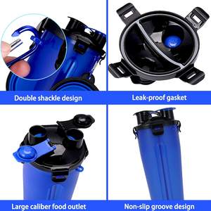 Bouteille d'eau portable pour chien, bouteille d'eau et de nourriture pour chien, bouteille d'eau de voyage pour chien avec récipient de nourriture - Product Image 5