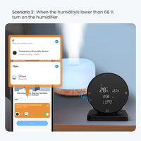 Capteur de température et d'humidité intelligent AVATTO avec télécommande infrarouge 2 en 1, capteur de température et d'humidité Wifi Tuya