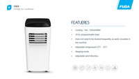 Climatiseur portable FUDA, ventilateur rafraîchisseur d'air, climatisation 5000 BTU, petit, économique, de qualité, pour maison intelligente, climatiseur FAD