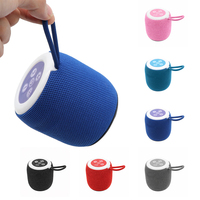 Altavoz Bluetooth Portátil de Tela Textil, Altavoz Inalámbrico Estéreo TWS con Tarjeta TF y USB para Viajes, Campamentos y Deportes, Logotipo OEM