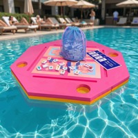 Ensemble de Mahjong Flottant Prêt à Expédier, Tapis Pliable, 160 Tuiles, 4 Cartes de Règles, Sac de Rangement en Maille, 4 Dés Transparents - Écologique et Résistant à l'Eau