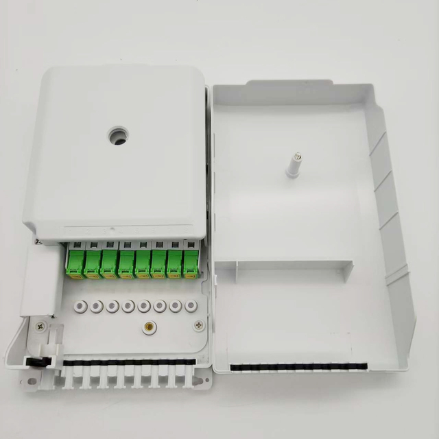 FONGKO 8-Core Optical Splitter Box Wall Mounted Indoor Outdoor 4G Network Compatible SC for FTTH MDU Optical Fiber Distribution