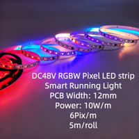 Bande LED RGBW Pixel DMX512 personnalisée, étanche IP, DC48V, pour façade de bâtiment, KTV, bar, studio de danse extérieur et intérieur