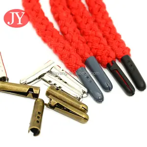 Bullet Shape Metal Aglet Direct Selling Solid Color Round Polyester Shoelace Replaced Shoe Lace Aglet
