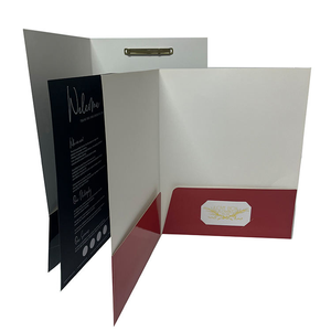 Tùy chỉnh Glossy cán thẻ kinh doanh & tài liệu tập tin thư mục tái chế các tông với một túi cho Brochure in ấn - Product Image 5