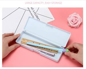 Estuche de Plástico PP para Lápices, Rectangular, Esmerilado, Contenedor de Papelería, Estuche para Lápices, Se Puede Personalizar con Logotipo - Product Image 2