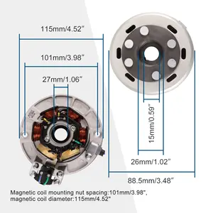 Goofit magneto kit de substituição, kit de volante e rotor para substituição para yx 140cc 150cc 160cc pit, dirt bike