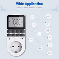 Soket saklar Timer Digital elektronik, kontrol soket Timer dapur dapat diprogram 220V EU US UK AU Plug