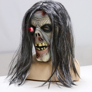 Masque de zombie effrayant pour Halloween, taille unique, yeux lumineux, accessoire de costume - Product Image 4