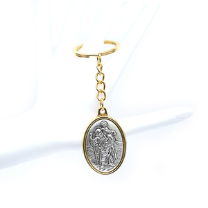 Oval Metal <b>Keychain</b> Zinc Alloy Embossing Printing Gold White K Handmade <b>Personal</b> Gift - Product Image 5