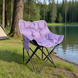 Chaise de <span class=keywords><strong>camping</strong></span> robuste avec cadre en acier, tissu Oxford haute densité, pliable pour un soutien stable sur terrain inégal - Product Image 1