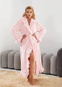 Manufacturers Custom Logo <strong>Pyjamas</strong> Long Robes for <strong>Women</strong> Plush Fleece Bathrobe with Belt Pockets Soft <strong>Fluffy</strong> Warm Terry Cloth Robe - Product Image 2