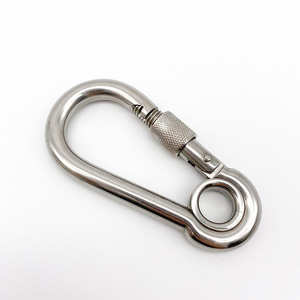 Mosquetón de Acero Inoxidable con Cierre de Seguridad para Escalada y Uso en Exteriores - Product Image 1