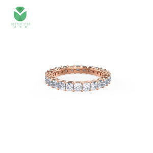 Bague de Mariage en Or Blanc 1 Carat, Diamant Rond CVD de Laboratoire Authentique, Design Spécial Sur Mesure, Bague de Fiançailles, Bijoux de Luxe - Product Image 2