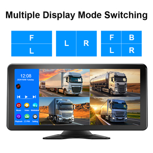 เครื่องบันทึกภาพ DVR ขนาด 10.36 นิ้ว มุมมองรอบทิศทาง 360 องศา รองรับเครื่องเล่น MP5 ชุดอุปกรณ์ DVR พร้อมระบบเตือนจุดบอด 4 ช่อง สำหรับรถยนต์ขนาดใหญ่ - Product Image 2